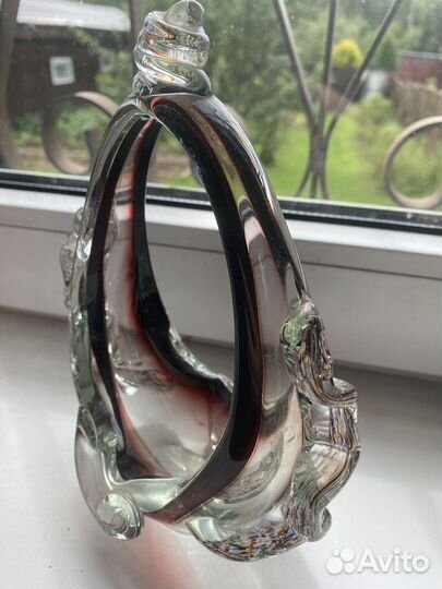 Пепельница богемское стекло винтаж