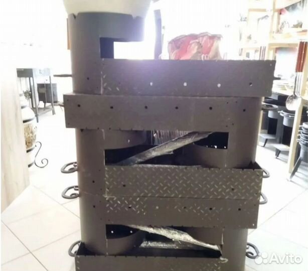 Мангал с печью под казан 8-10-12 л. Сталь 3 мм