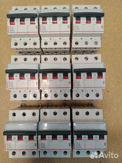 Трехполюсный Legrand 10A, Диф, авдт Легранд