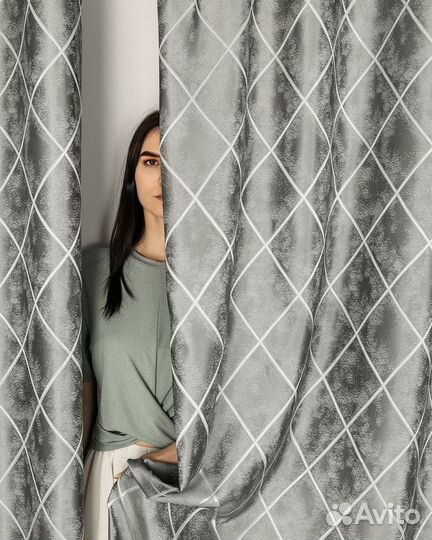 Комплект портьер жаккард Леман шторы занавески