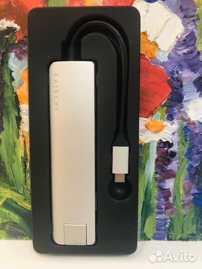 Адаптер Satechi USB-C Slim Multiport with Ethernet