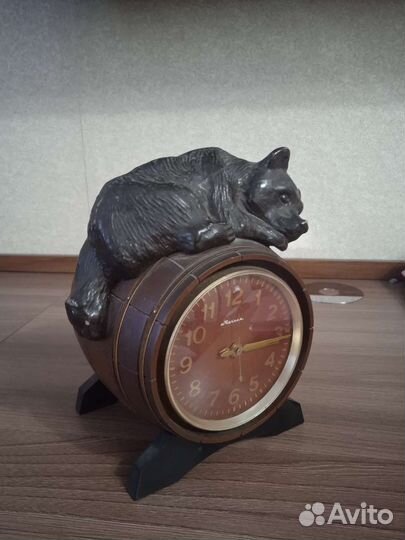 Часы каминные СССР мишка