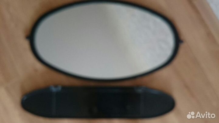 Зеркало в рамочке для ванной 60х35 и полочка