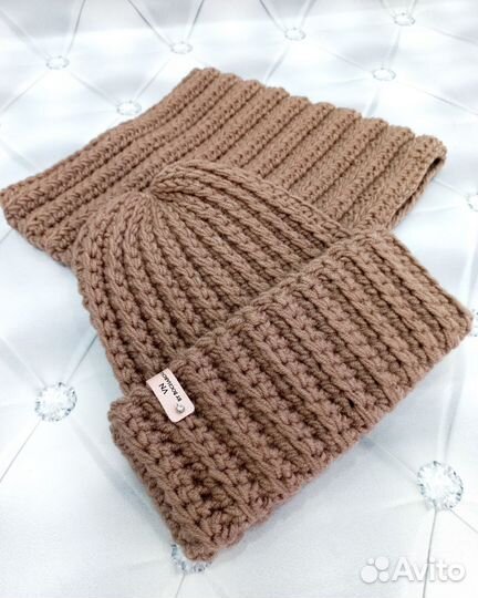 Шапка и снуд ручной работы