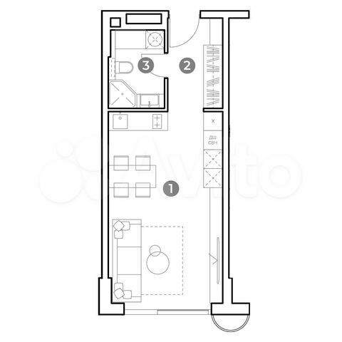 Апартаменты-студия, 31,2 м², 7/29 эт.