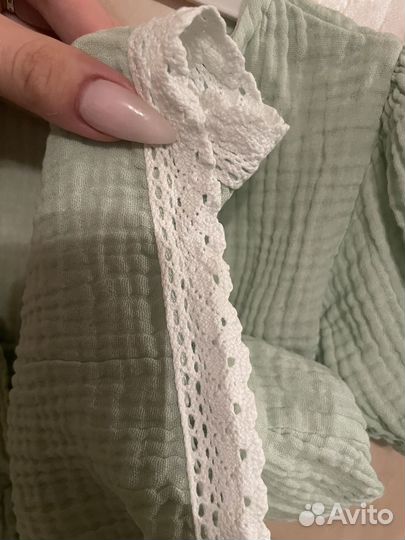 Муслиновое платье для девочки 72-80