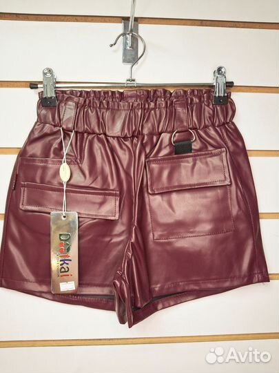Кожаные шорты для девочки 134