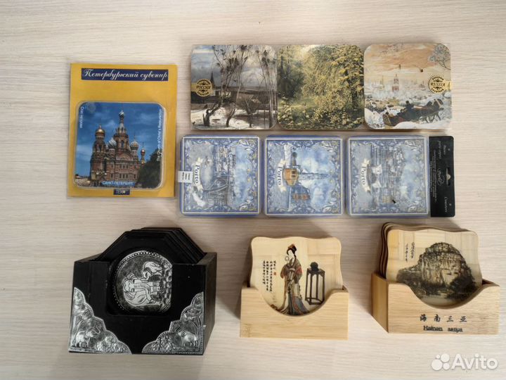 Подставки под чашки/стаканы. Разные. 6 комплектов