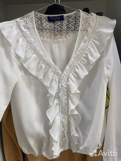 Рубашка белая trussardi