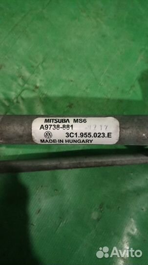 Трапеция дворников с мотором Volkswagen Passat B6