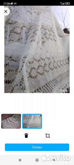 Оренбургский пуховый палантин