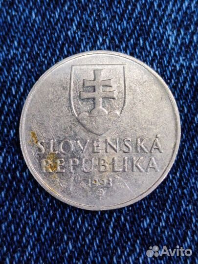 Монета Словакия 1993 год
