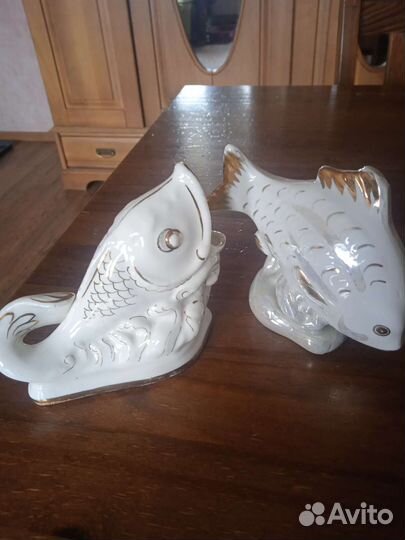 Коллекционные фарфор.статуэтки Рыбы Дулево и Хайта