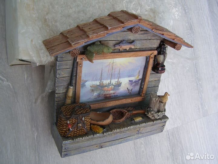 Фоторамка рыбака, размер фото 15,2 х 10,2 см