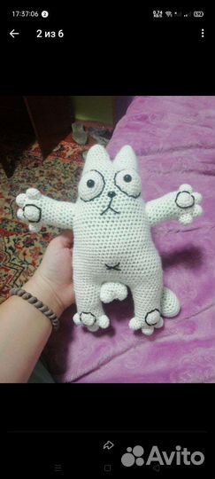 Вязанный кот Саймон