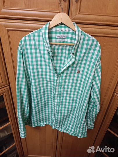 Рубашка в клетку us polo 3xxl