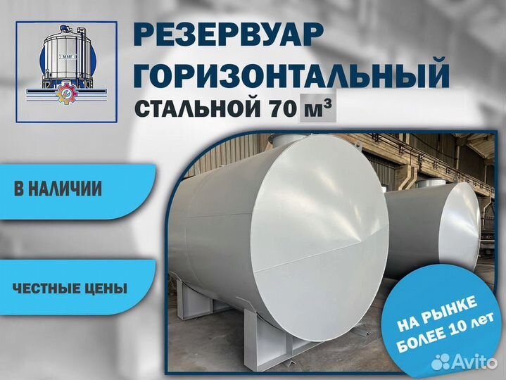 Цистерна горизонтальная 70м3. Емкость