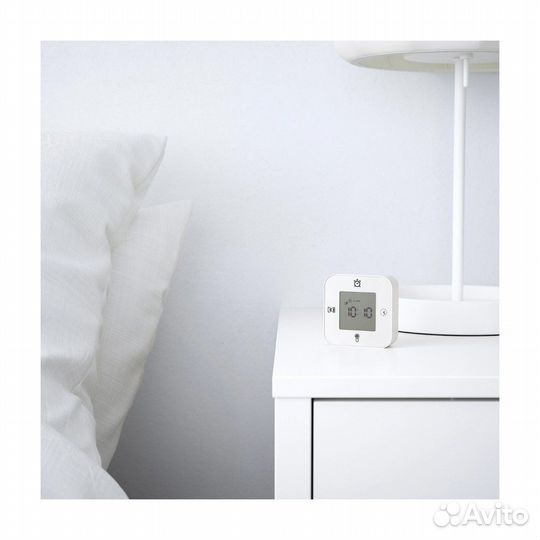 Часы с термометром икеа клоккис, белый