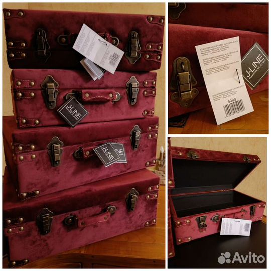 Чемодан сундук J-line(Бельгия) хлопковый велюр