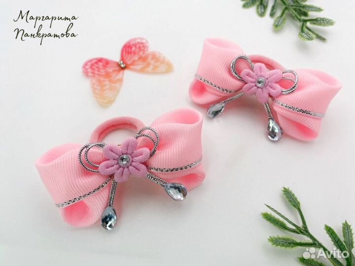 Бантики для девочки на резинке
