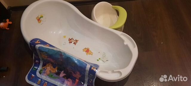 Ванночка для купания, сиденье, коврик