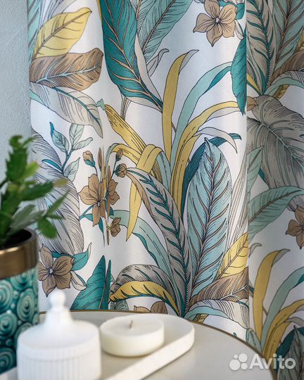 Шторы Доминик Бирюза готовые и на заказ