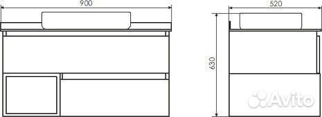 Тумба Прага 90 (есть другие размеры)