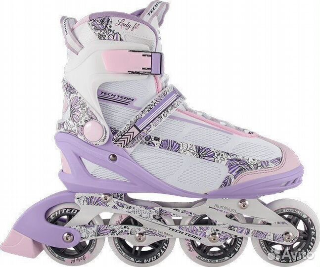 Ролики tech team Lady Fit бело-сиреневый Soc412