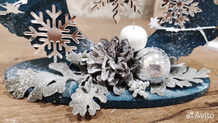 Елка новогодняя деревянная