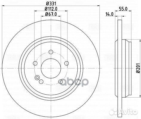 Диск тормозной MB W163 99- задн. D331 DF150109