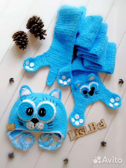 Комплект шапочка и шарф. Ручная работа