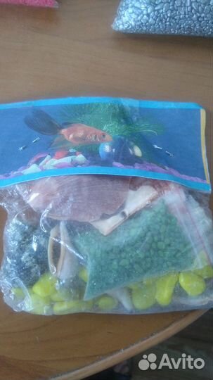 Ракушки, камешки и грунт в наборе