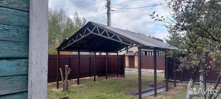 Установка забора из профнастила