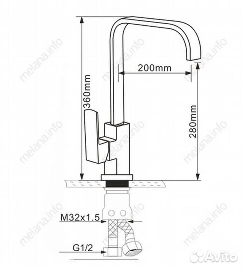 Смеситель для кухни новый нержавеющая сталь