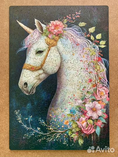 Единорог интерьерный деревянный пазл