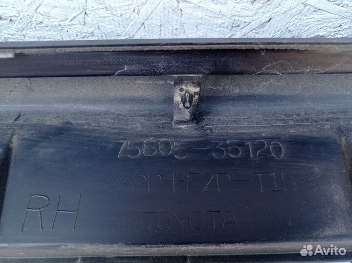 Б/У Порог пластиковый правый 7580535120, toyota