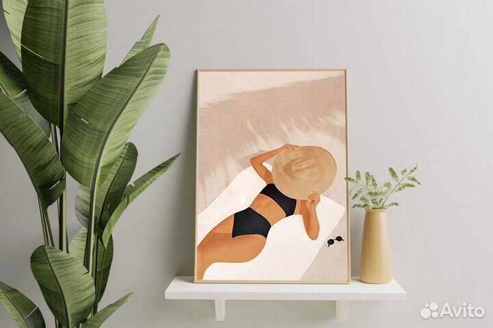 Постер Картина Девушка канва холст