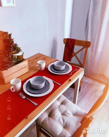 Красная настольная дорожка vinter IKEA 35*130 см