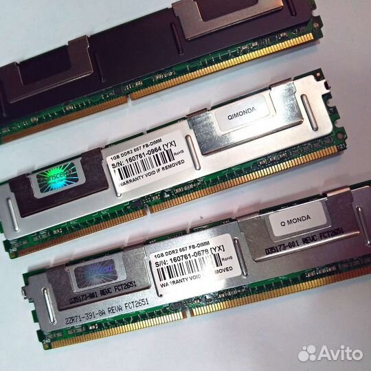Оперативная память серверная DDR3, fb-dimm DDR2