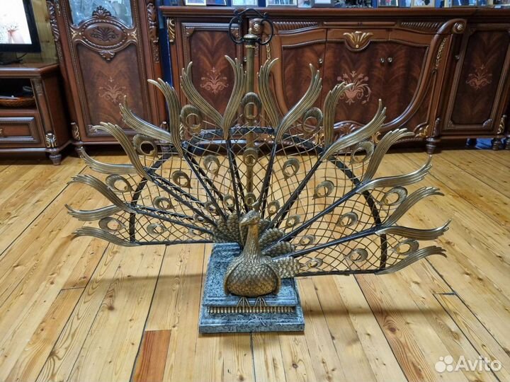 Экран для камина Павлин