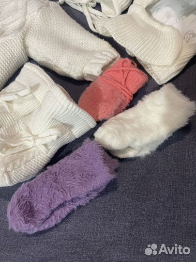 Комлпект вязанный для новорожденного