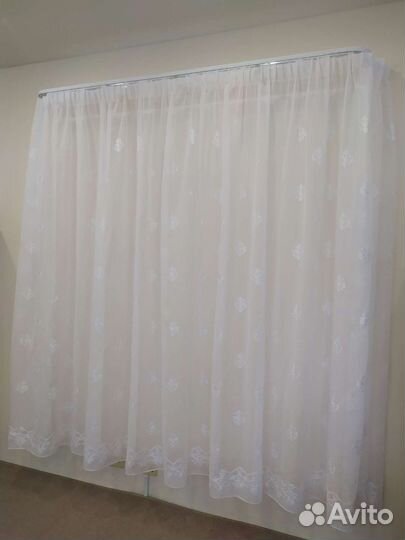Тюль с рисунком новая