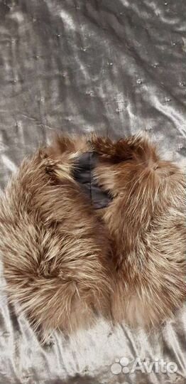 Воротник натуральный мех чернобурка