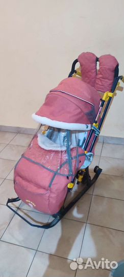 Детские санки коляска ника
