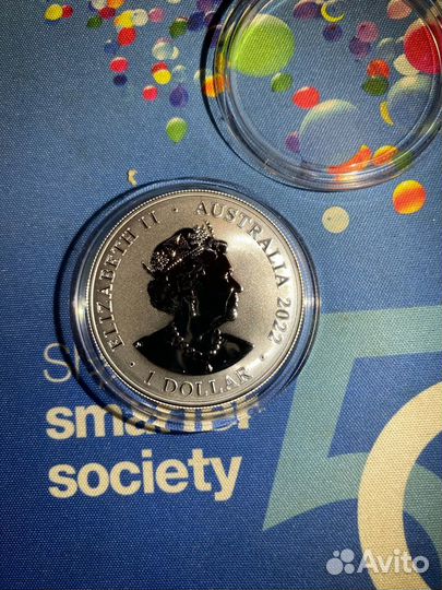 Дельфин. Серебро 1 доллар 2022 года