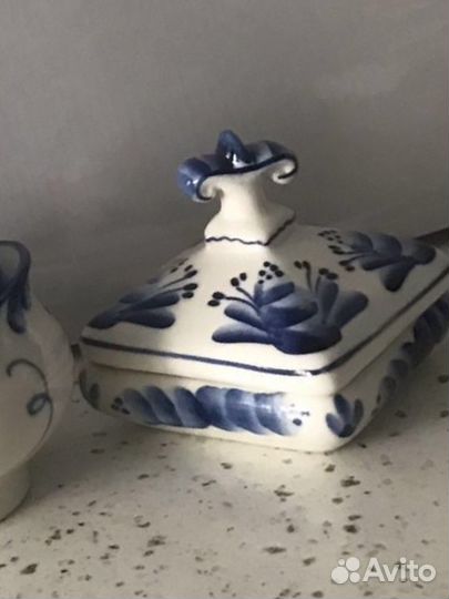 Гжель СССР шкатулка