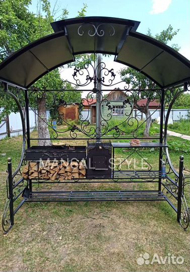Мангал с крышей