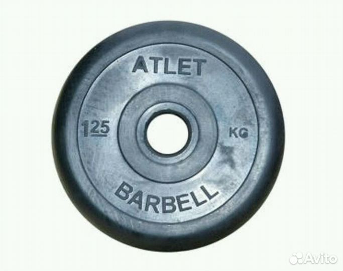 Обрезиненный диск 1.25 до 25 кг