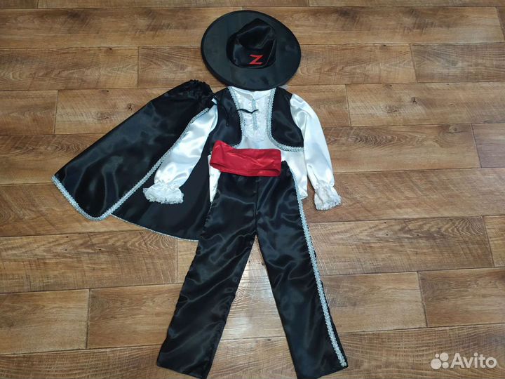 Костюм Зорро на 4-5 лет (110-120см)