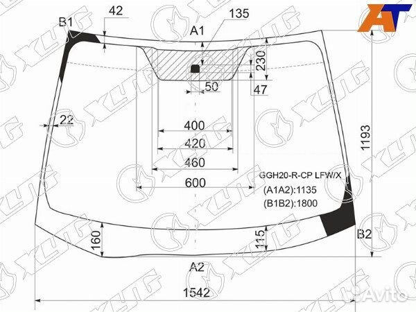 Стекло лобовое toyota alphard